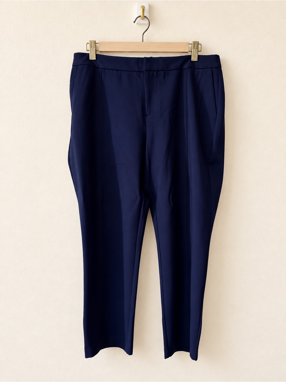 ELOQUII Navy Blue Tailored Ankle Dress Pants Business Casual Workwear 20S